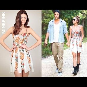 Cute floral mink pink dress